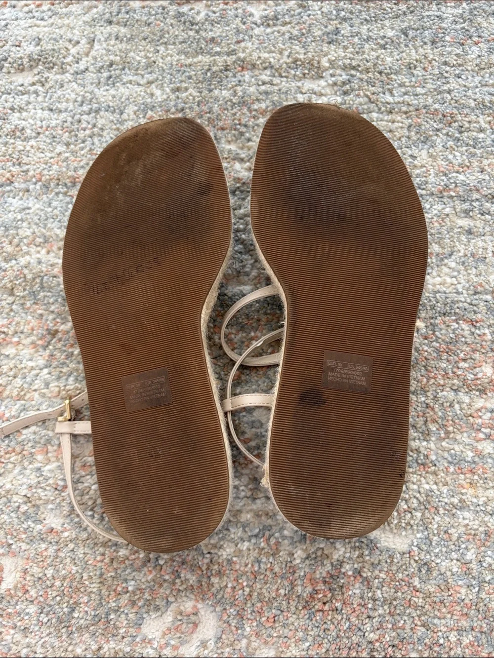Neutral Beige Espadrille Sandals - Size 7.5-8 (EU 38)